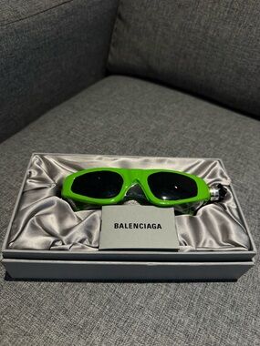 Authentic Balenciaga Neon Green Sunglasses Ornament